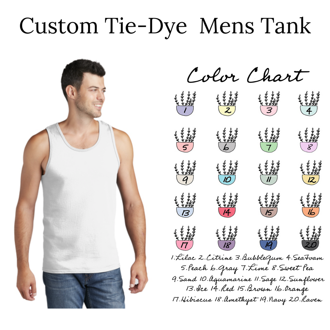 Custom Tie-Dye Men's Tank