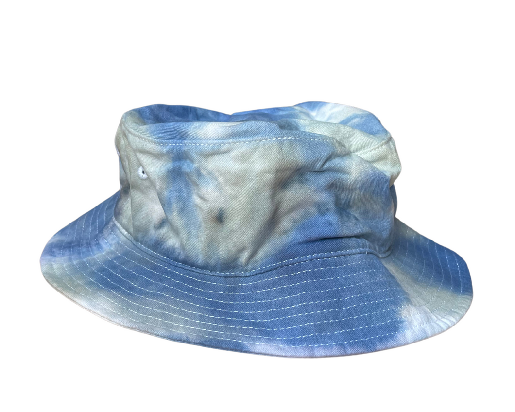 Navy Sage Tie-Dye Bucket Hat