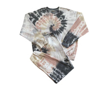 Load image into Gallery viewer, Neutral Spiral Tie Dye Travel &amp; Lounge Set

