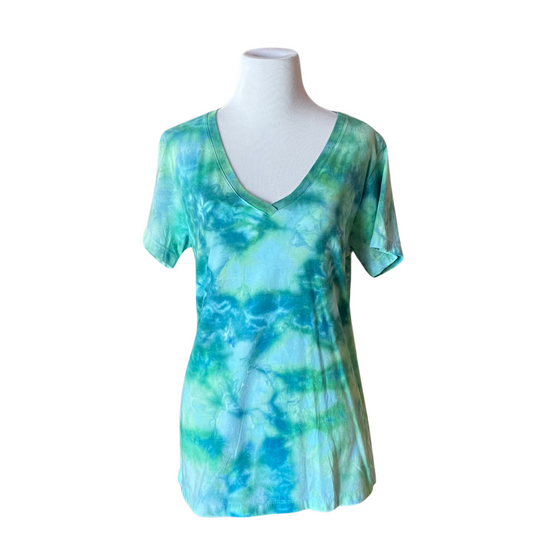 Fiji Ice Dye V-Neck Tee