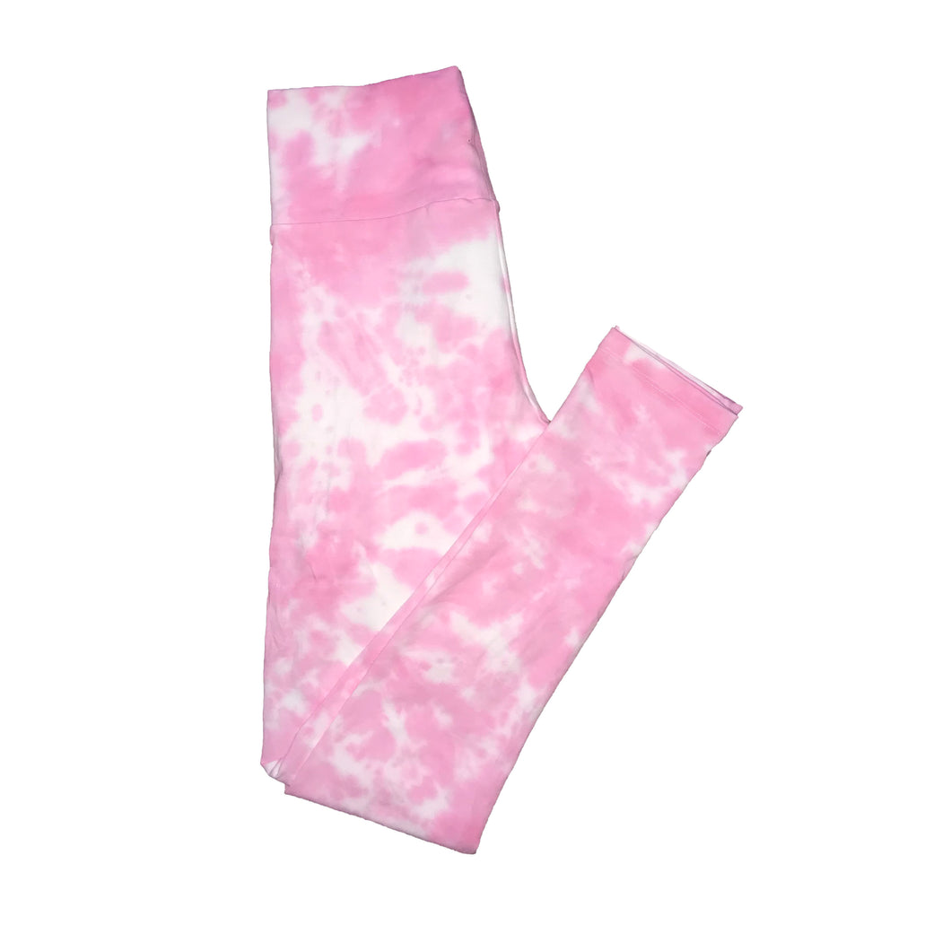 Pink Tie-Dye High Rise Leggings