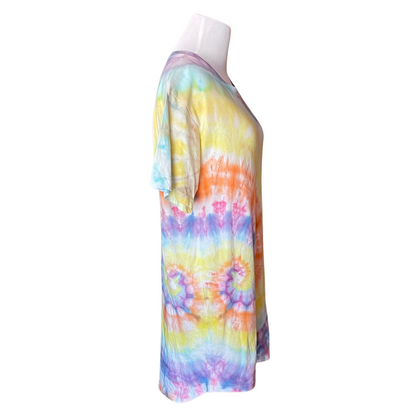 Rainbow Ice Tie-Dye Coverup/Sleep Shirt