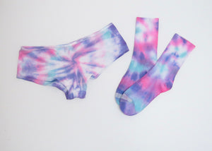 Mermaid Spiral Tie-Dye Short + Socks Set