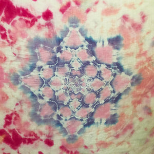 Rose Petal Mandala Tie Dye Organic Swaddle Blanket