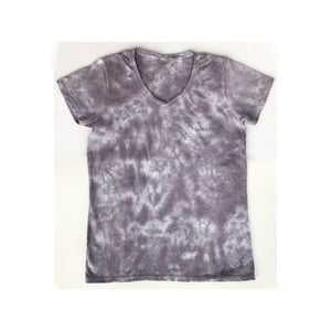 Tie Dye V-Neck Shirt | handmade tie dye, customizable tie dye tee - Raven