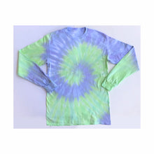 Load image into Gallery viewer, Fluorite Spiral Tie-Dye Long Sleeve Shirt
