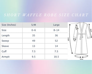 Sun Sorbet Tie-Dye Short Waffle Robe