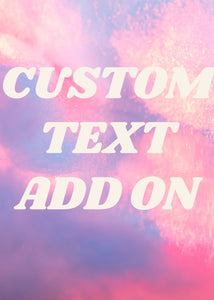 Left Chest Custom Text Add On