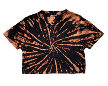 Load image into Gallery viewer, Fire Spiral Tie Dye Crop Top
